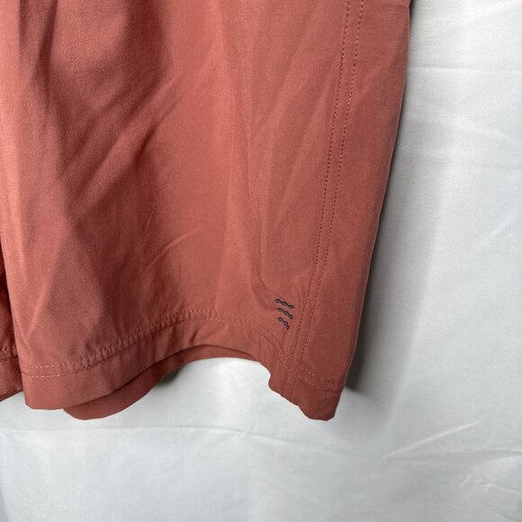 Free Fly Breeze Shorts Mens L Pink Mauve 8" Performance Athletic Elastic Pockets - Picture 2 of 7